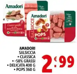 Deco Supermercati Amadori salsiccia offerta