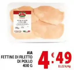 Deco Supermercati Aia fettine di filetto di pollo offerta