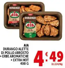 Deco Supermercati Aia durango alette di pollo arrosto offerta