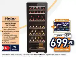 Unieuro Haier CANTINETTA VINO HWS77GDAU1 offerta