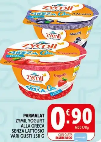 Deco Supermercati Parmalat zymil yogurt alla greca senza lattosio offerta