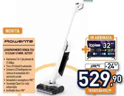 Unieuro Rowenta LAVAPAVIMENTI SENZA FILI X CLEAN 12 MOD. GZ7257 offerta