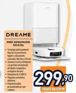 Unieuro Dreame robot aspirapolvere D20 ultra offerta