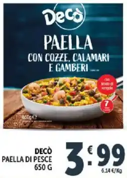 Deco Supermercati Decò paella di pesce offerta