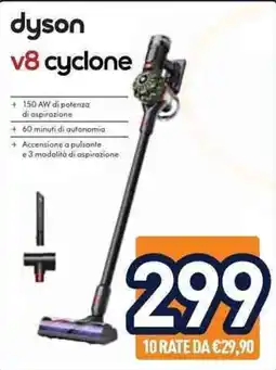 Unieuro dyson v8 cyclone offerta
