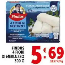 Deco Supermercati Findus 4 fiori di merluzzo offerta