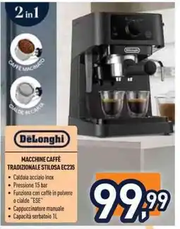 Unieuro DeLonghi MACCHINE CAFFÈ TRADIZIONALE STILOSA EC235 offerta