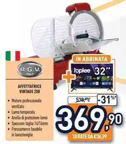 Unieuro R.G.V Affettatrice vintage 250 offerta