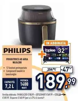 Unieuro PHILIPS FRIGGITRICE AD ARIA NA34200 offerta