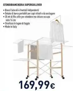Unieuro Foppapedretti stendibiancheria supergulliver offerta