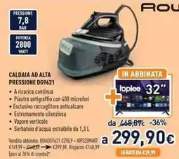 Unieuro Rowenta CALDAIA AD ALTA PRESSIONE DG9621 offerta