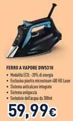 Unieuro Rowenta FERRO A VAPORE DW5310 offerta