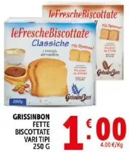 Deco Supermercati Grissinbon fette biscottate offerta