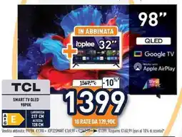 Unieuro TCL SMART TV QLED 98P8K offerta
