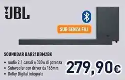 Unieuro JBL SOUNDBAR BAR21DBM2BK offerta