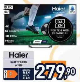 Unieuro Haier SMART TV QLED H43S80 offerta
