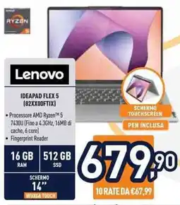 Unieuro Lenovo IDEAPAD FLEX 5 (82XX00FTIX) offerta