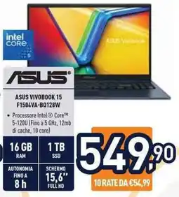Unieuro ASUS VIVOBOOK 15 F1504VA-BQ128W offerta