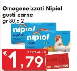 DeSpar Express Omogeneizzati Nipiol gusti carne offerta