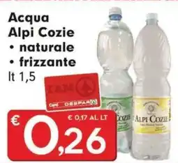 DeSpar Express Acqua Alpi Cozie naturale frizzante offerta