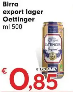 DeSpar Express Birra export lager Oettinger offerta