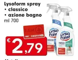 DeSpar Express Lysoform spray classico azione bagno offerta