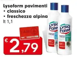 DeSpar Express Lysoform pavimenti classico freschezza alpina offerta