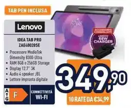 Unieuro Lenovo IDEA TAB PRO ZAE40020SE offerta