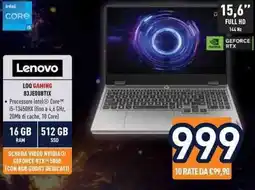 Unieuro Lenovo LOQ GAMING 83JEDOBTIX offerta