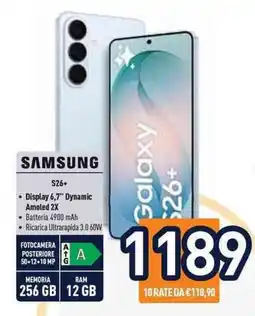 Unieuro SAMSUNG S26+ offerta