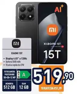 Unieuro XIAOMI 15T offerta