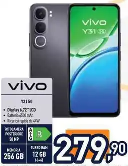 Unieuro vivo Y31 5G offerta