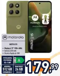 Unieuro motorola MOTO G15 offerta
