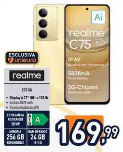 Unieuro realme C75 5G offerta