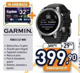 Unieuro Garmin fenix e (47 mm) offerta