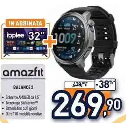 Unieuro amazfit BALANCE 2 offerta