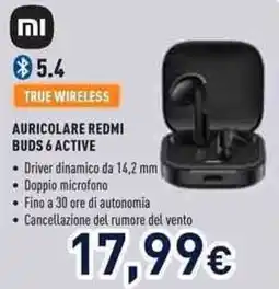 Unieuro Auricolare redmi buds 6 active offerta