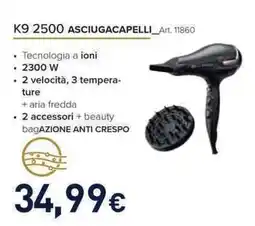 Unieuro Bellissima K9 2500 asciugacapelli offerta