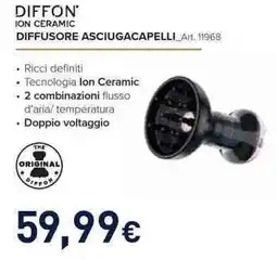 Unieuro Bellissima diffon ion ceramic diffusore asciugacapelli offerta