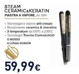 Unieuro Bellissima steam ceramic&keratin piastra a vapore offerta