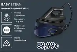 Unieuro Rowenta EASY STEAM Generatore di vapore Mod. VR5121 offerta