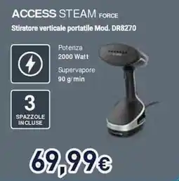 Unieuro Rowenta ACCESS STEAM FORCE Stiratore verticale portatile Mod. DR8270 offerta
