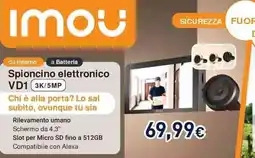 Unieuro IMOU Spioncino elettronico VD1 (3K/5MP offerta