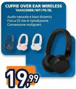 Unieuro PHILIPS CUFFIE OVER EAR WIRELESS TAH4209BK/WT/PK/BL offerta