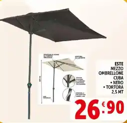 Deco Supermercati Este mezzo ombrellone cuba offerta