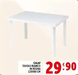 Deco Supermercati Calaf tavolo bianco in resina 120x80 cm offerta