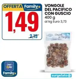 Eurospin Ondina vongole del pacifico con guscio offerta