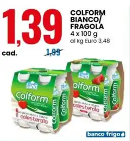 Eurospin Land colform bianco fragola offerta