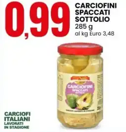 Eurospin Delizie dal Sole Carciofini spaccati sottolio offerta