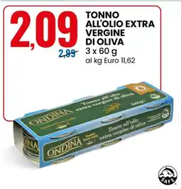 Eurospin Ondina tonno all'olio extra vergine di oliva offerta
